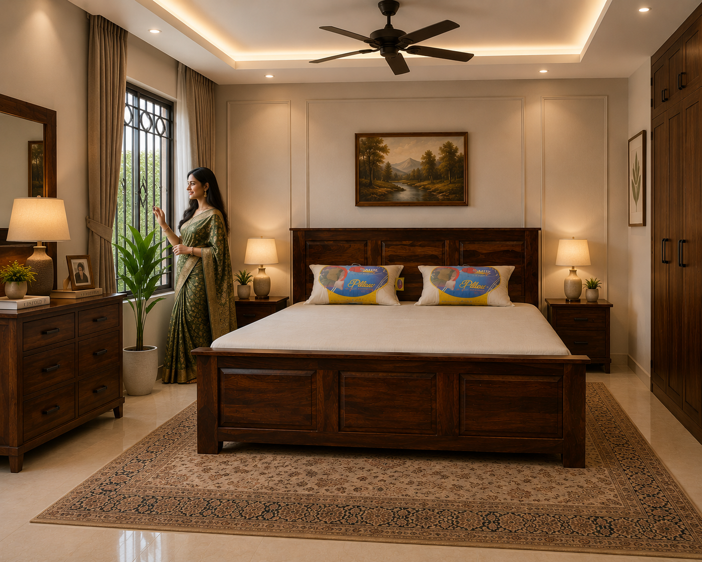 Royal Sheesham Panel Bed